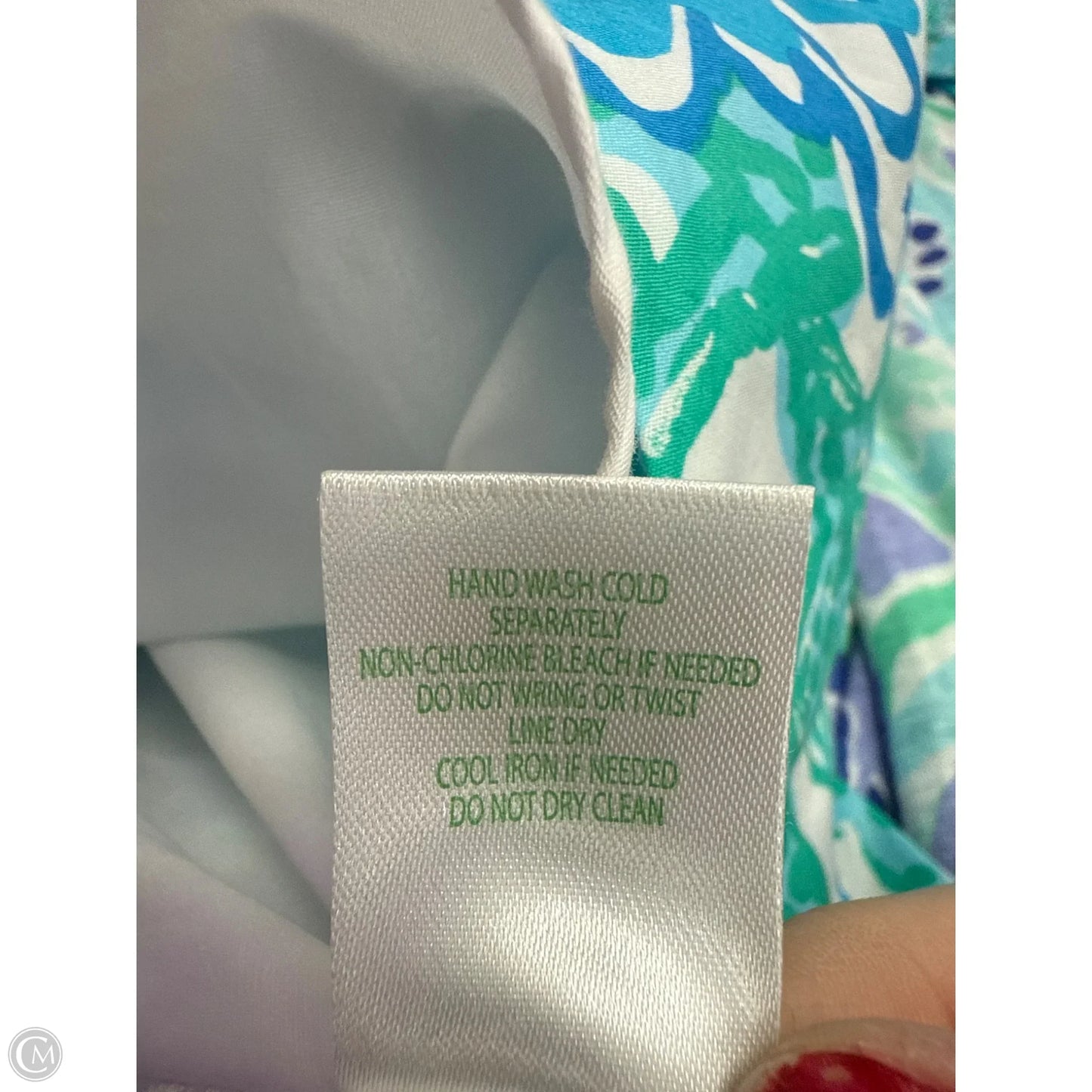 Dress Designer By Lilly Pulitzer In Blue & Cream, Size: 16