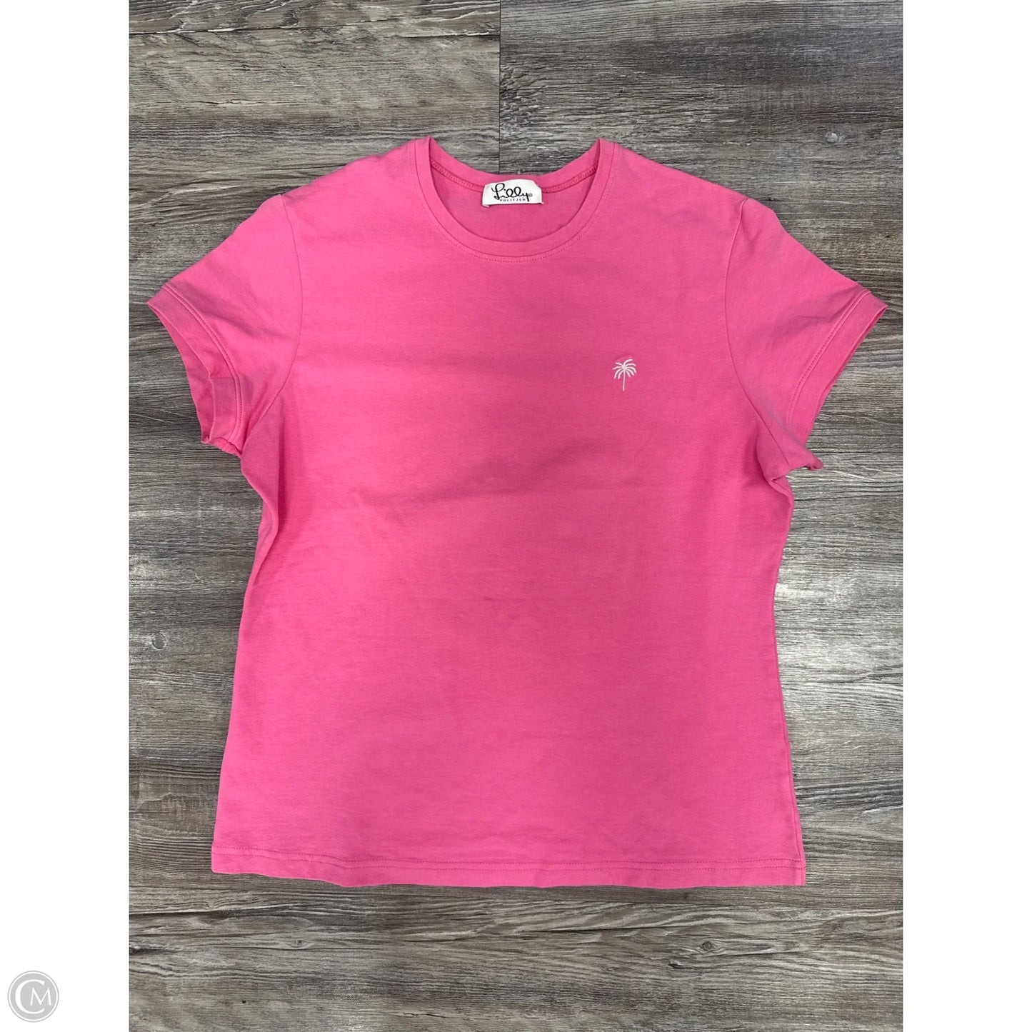 Top Short Sleeve Designer By Lilly Pulitzer In Pink, Size: S