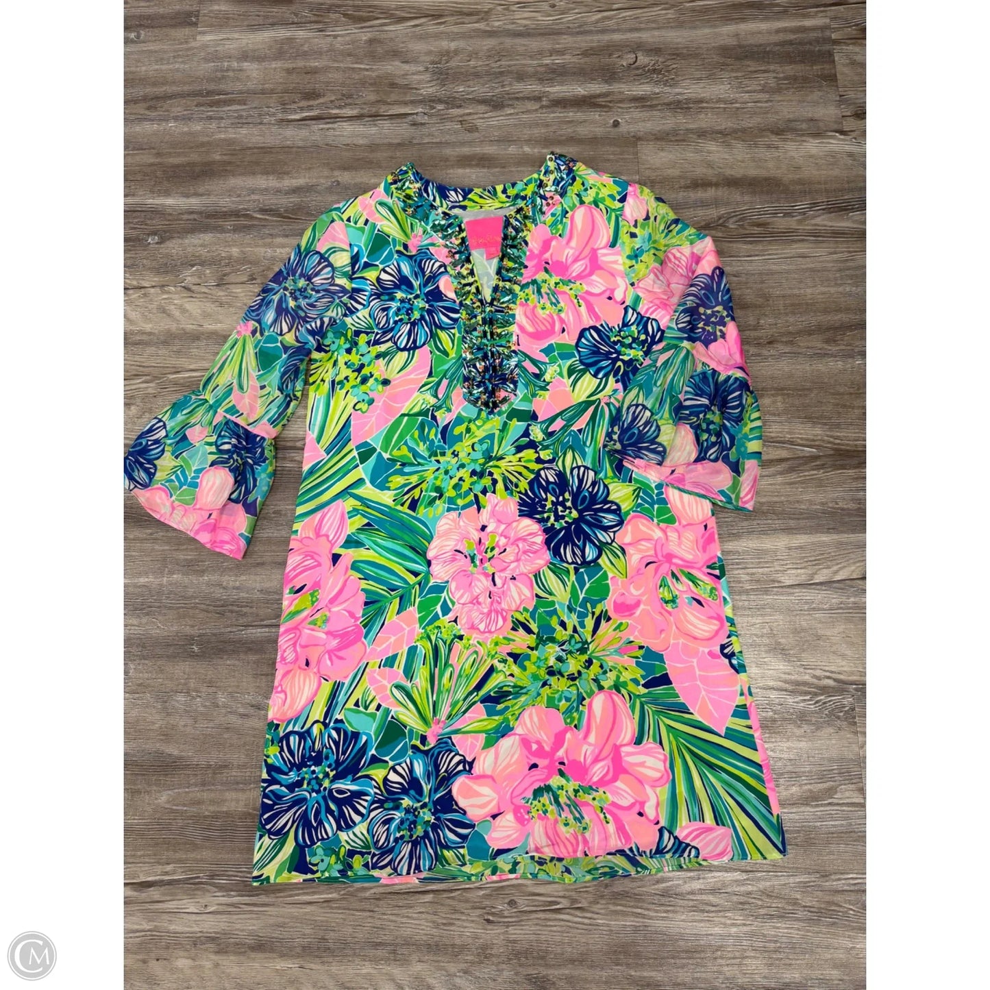 Dress Designer By Lilly Pulitzer In Blue & Green, Size: Xs