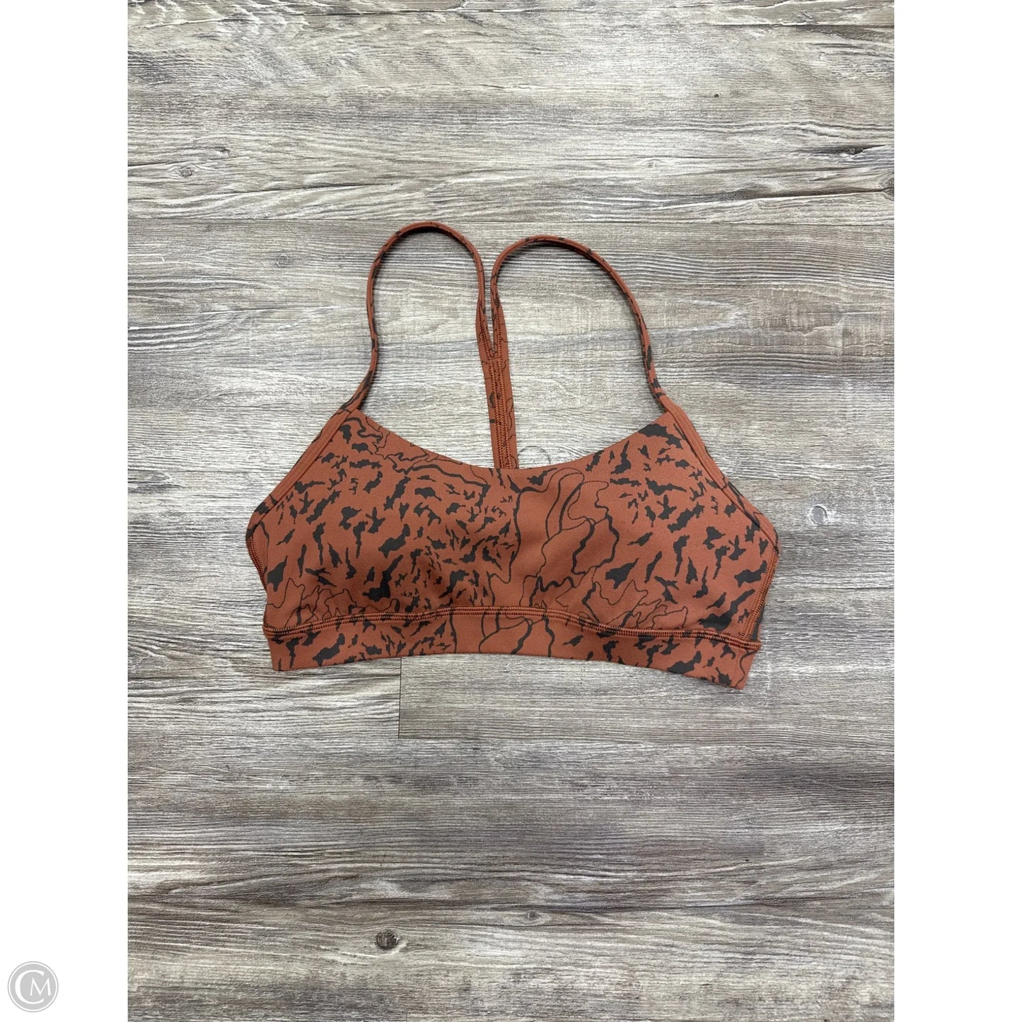 Athletic Bra By Lululemon In Brown & Grey, Size: 8