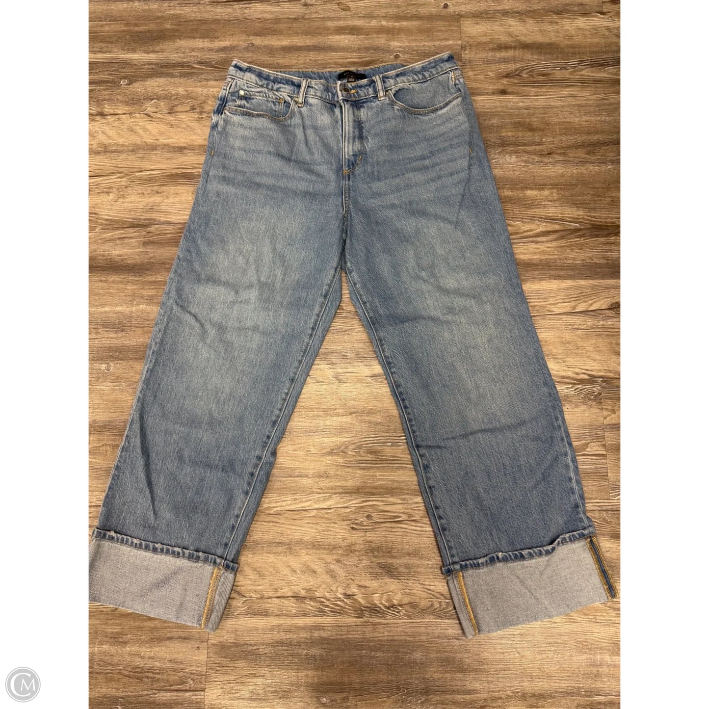 Jeans Wide Leg By Ann Taylor In Blue Denim, Size: 8