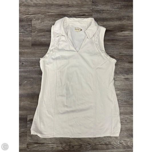 Top Sleeveless Designer By Lilly Pulitzer In White, Size: M