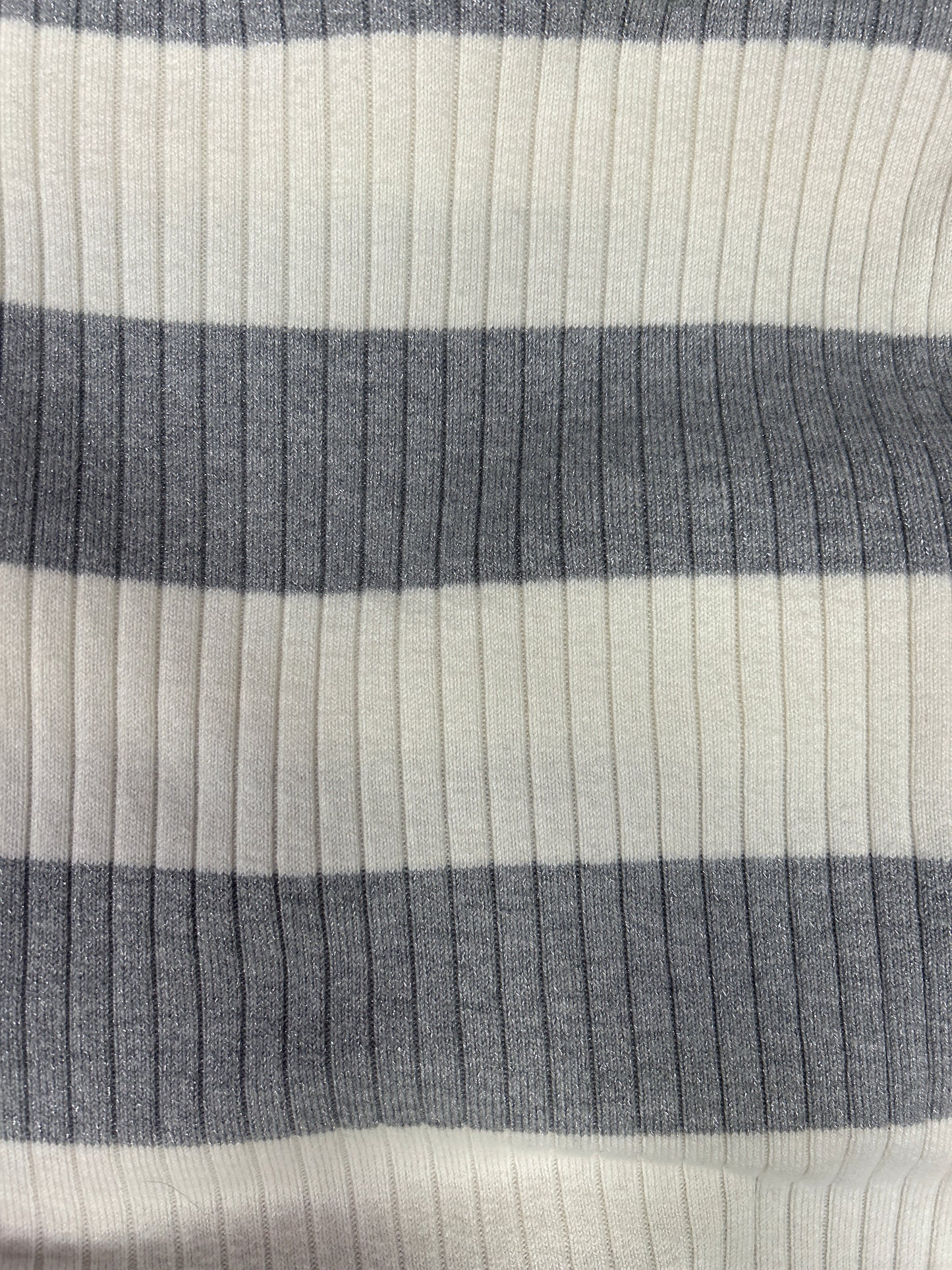 Sweater By Talbots In Grey & White, Size: Xl