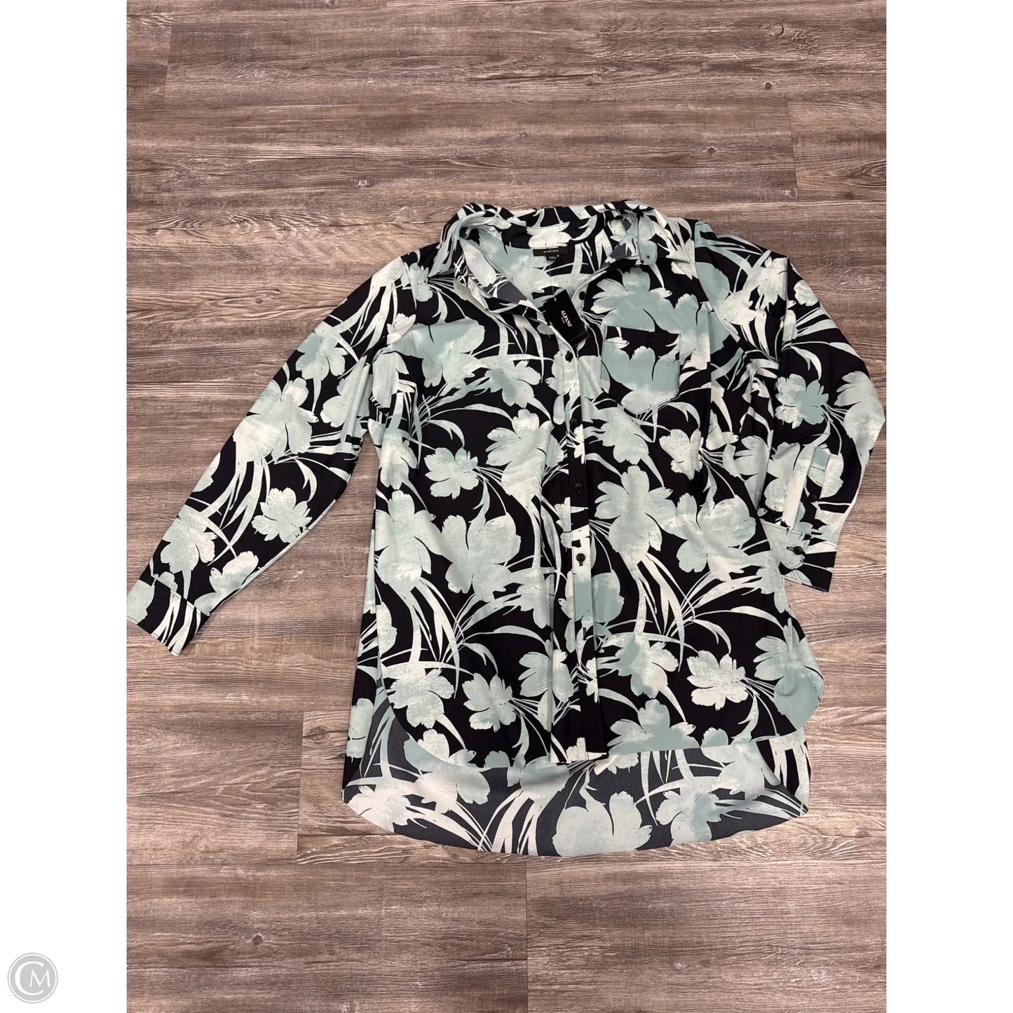 Top Long Sleeve By Alfani In Floral Print, Size: 1x