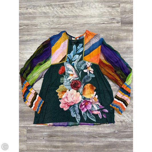 Top Long Sleeve By Blank London In Floral Print, Size: L