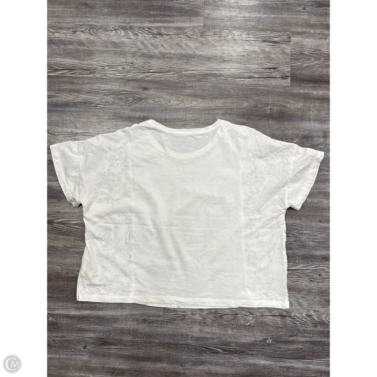 Top Short Sleeve By Pilcro In Ivory, Size: L
