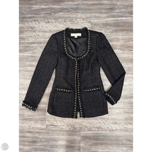 Blazer By Boston Proper In Black & Gold, Size: 0