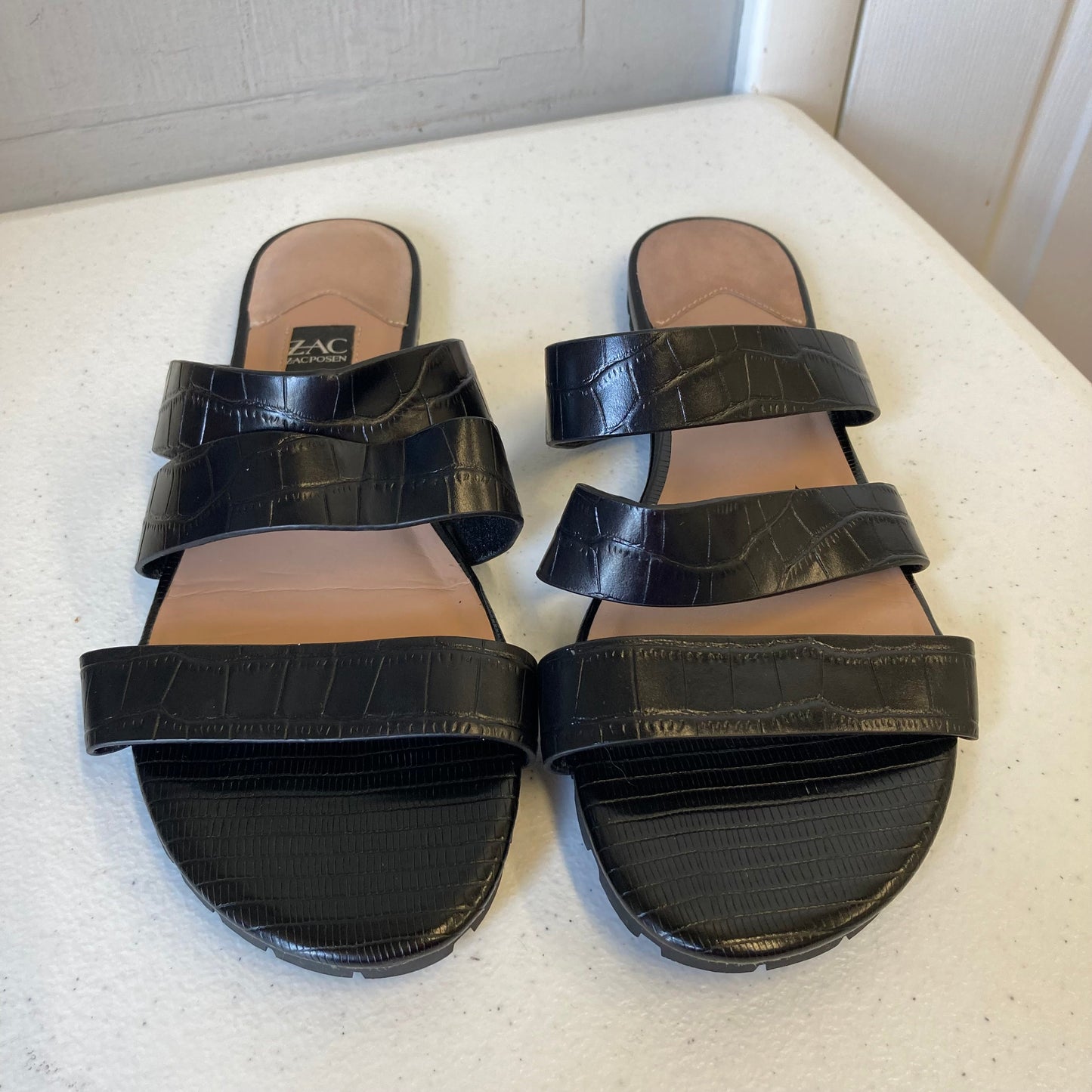 Sandals Designer By Zac By Zac Posen In Black, Size:10