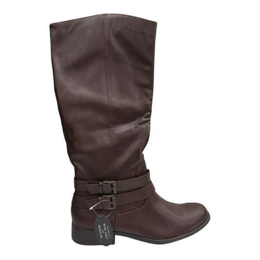 Boots Knee Heels By Style And Company In Brown, Size:11