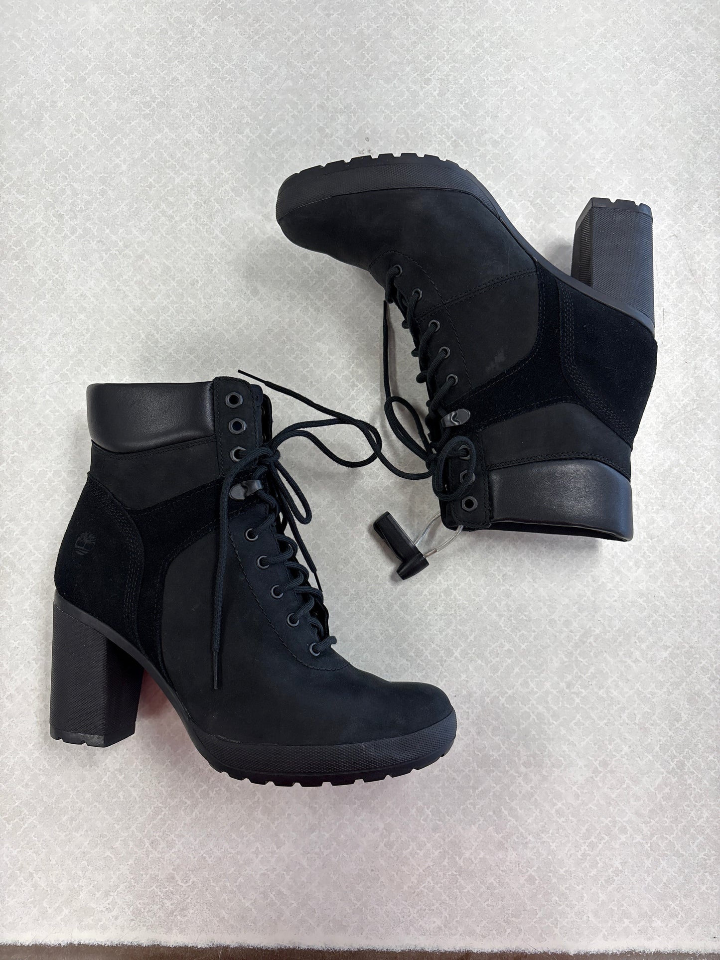 Boots Ankle Heels By Timberland In Black, Size:9.5