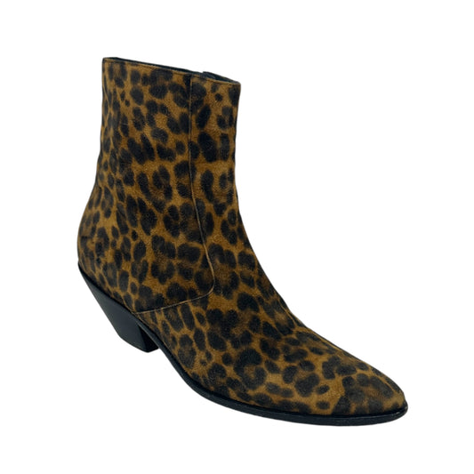 Wyatt Leopard Ankle Boots By Yves Saint Laurent In Animal Print, Size: 7.5