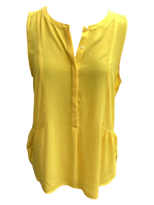 Yellow Top Sleeveless Loft, Size M