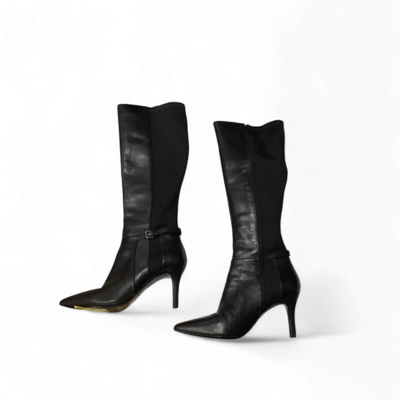 Boots Mid-calf Heels By Nine West In Black, Size: 5.5