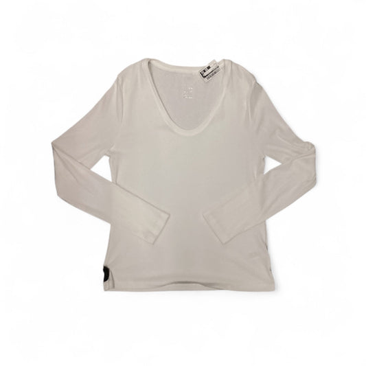 Top Long Sleeve Basic By A New Day In White, Size: M