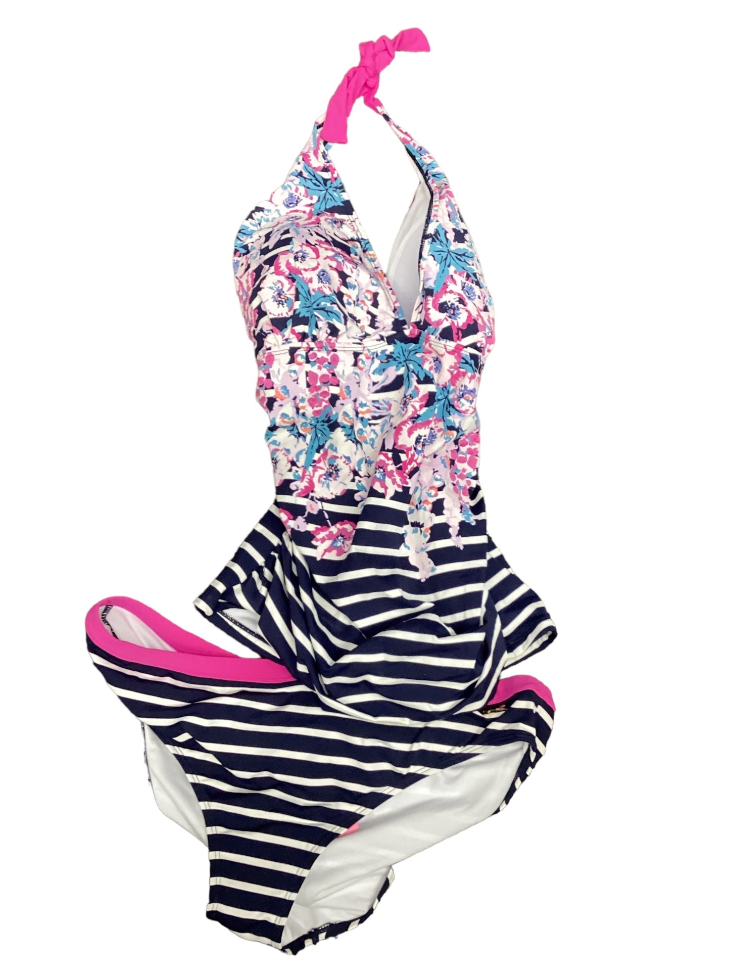 Striped Pattern Swimsuit 2pc Joules, Size 12