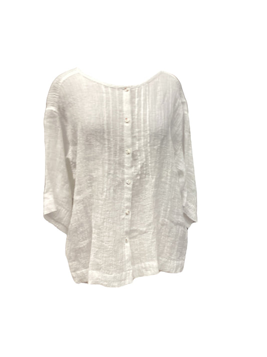 White Top 3/4 Sleeve Pure Jill, Size Xs