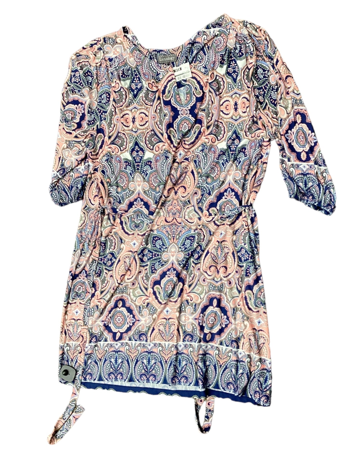 Multi-colored Dress Casual Midi Luxology, Size 2x