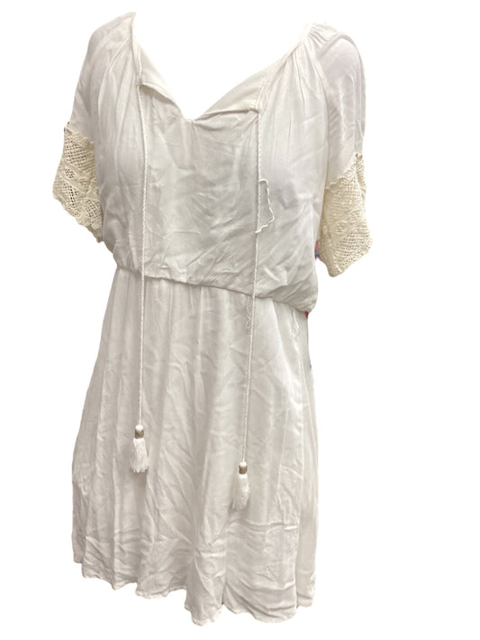 White Dress Casual Midi Luxology, Size 4