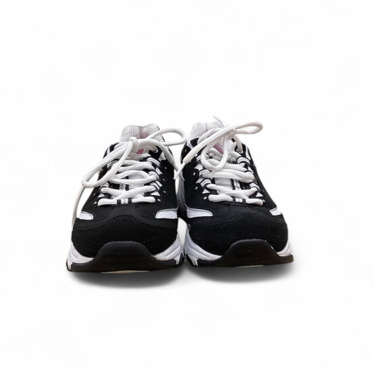 Shoes Athletic By Skechers In Black & White, Size: 9