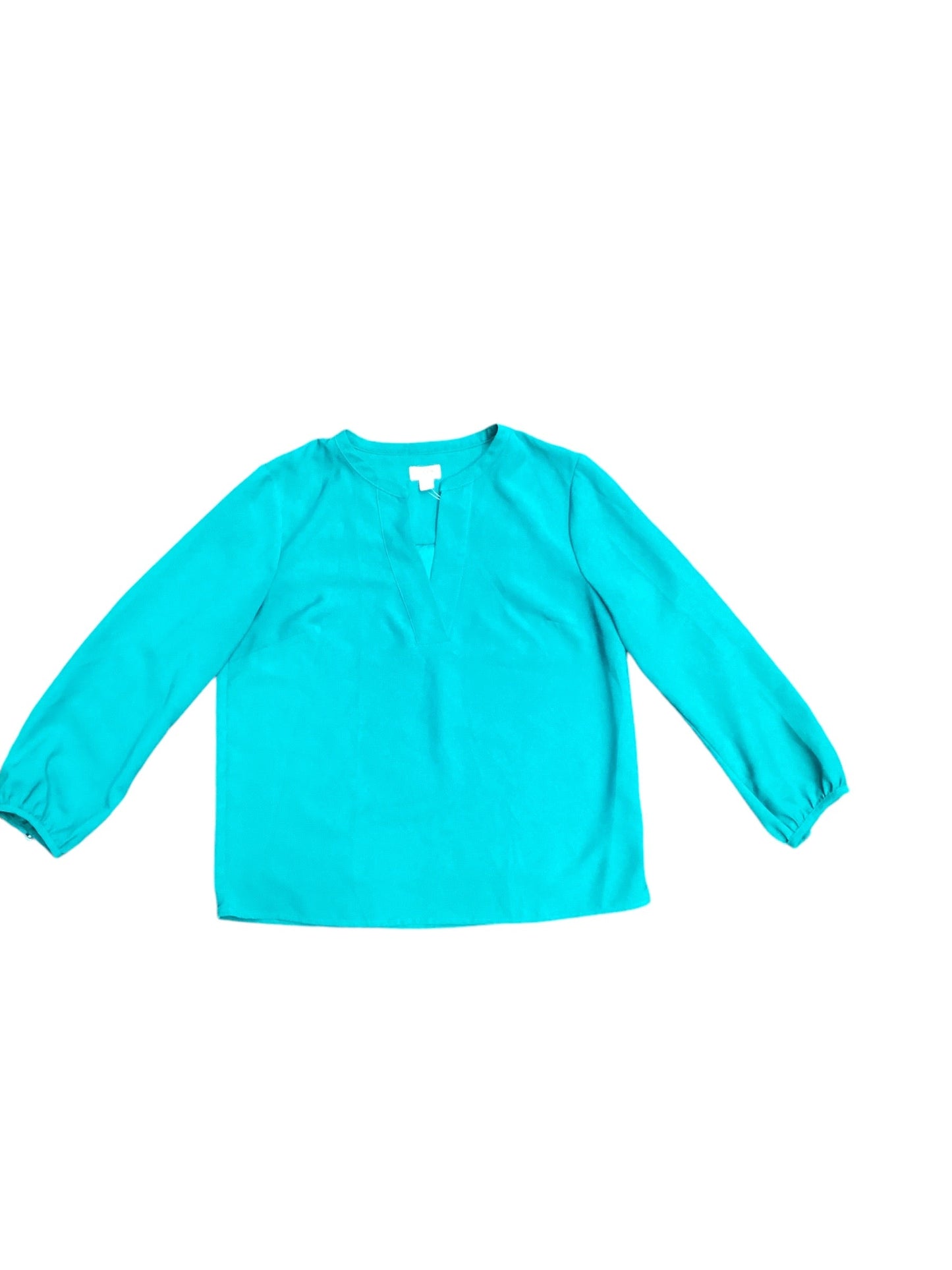 Top Long Sleeve By J. Crew In Teal, Size: S