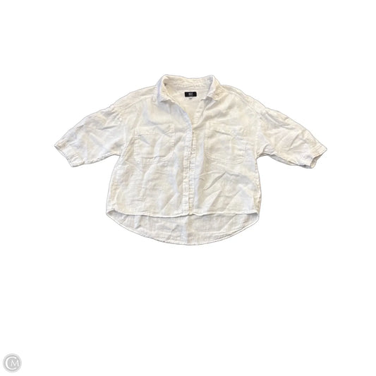 Top Short Sleeve By Kut In White, Size: L