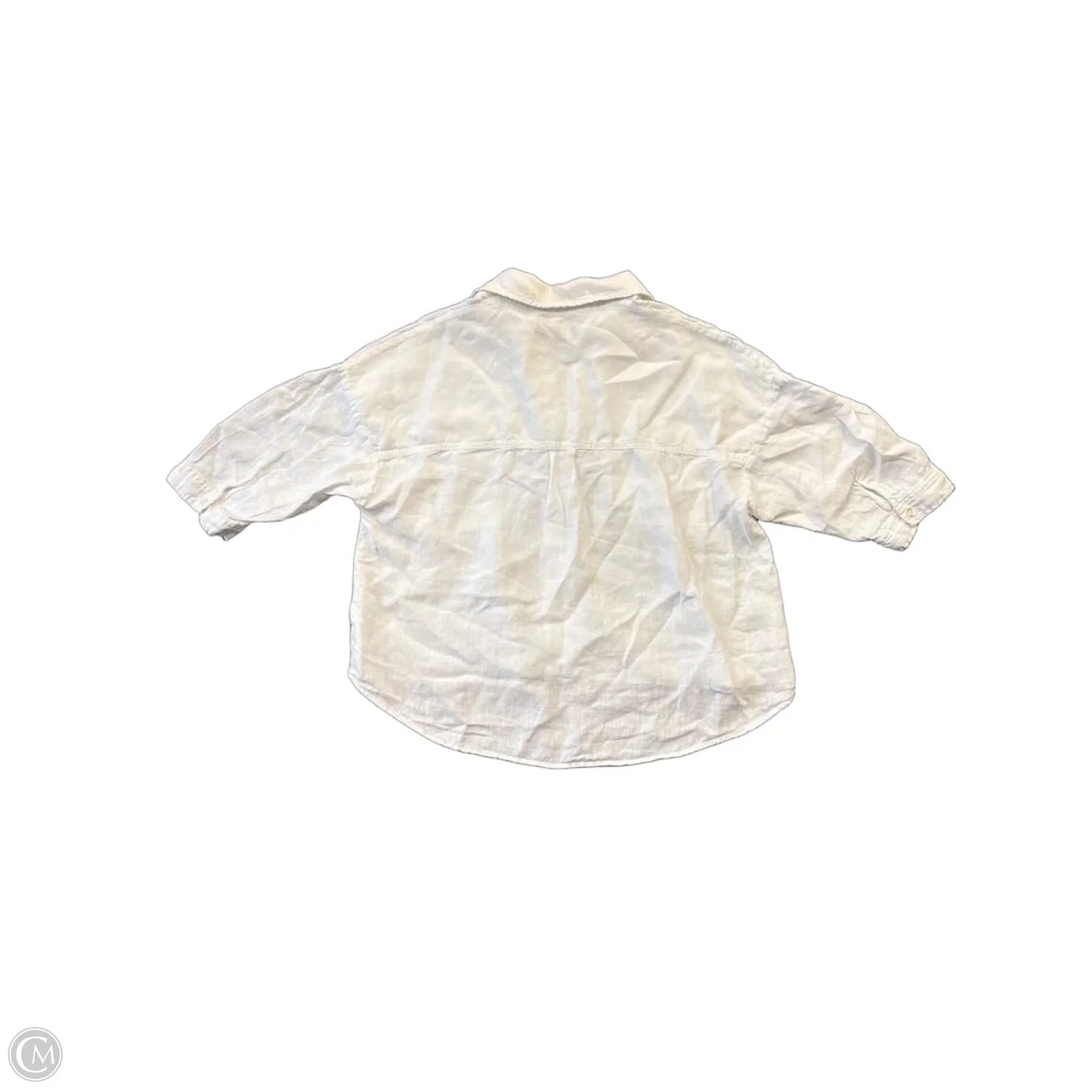 Top Short Sleeve By Kut In White, Size: L