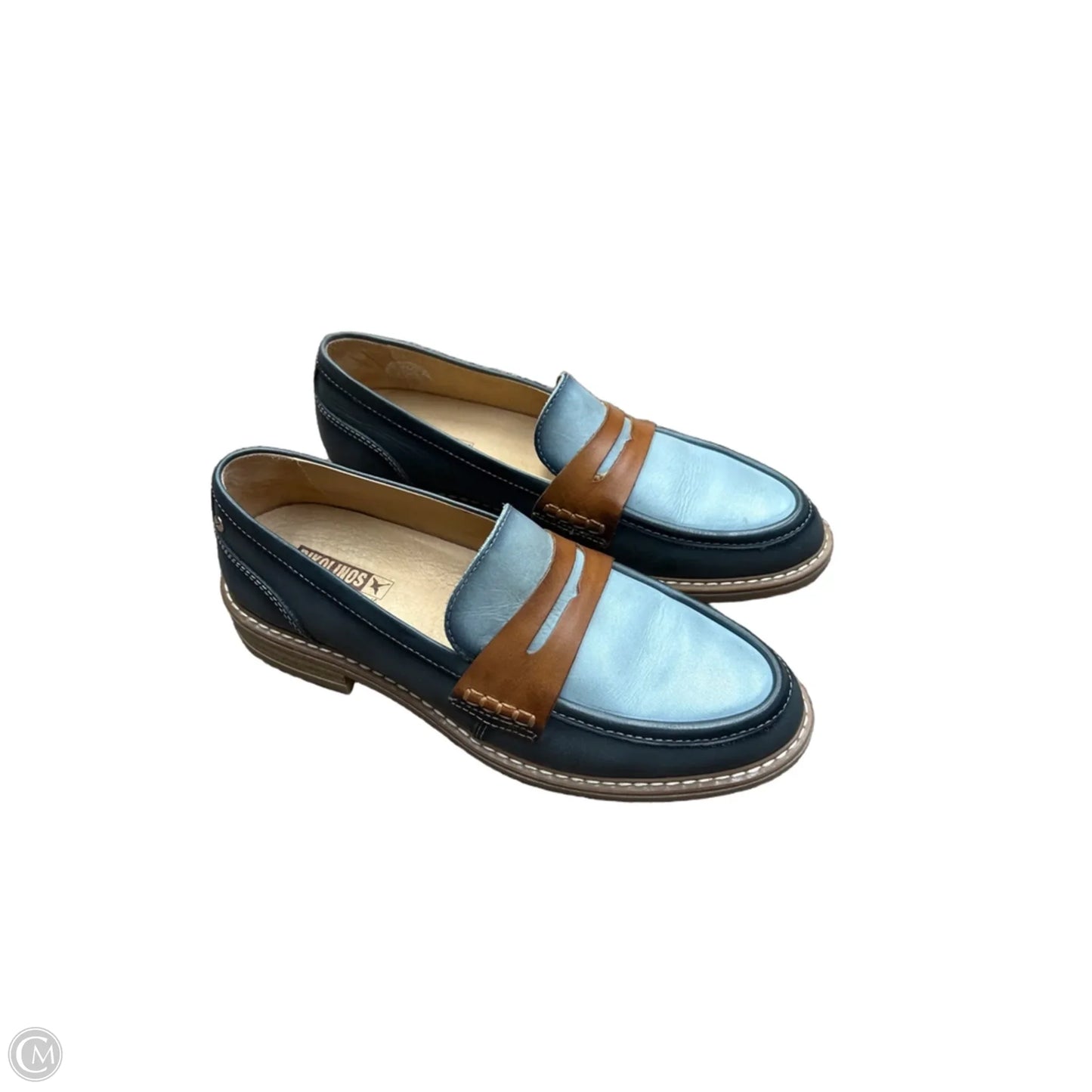 Shoes Flats By Pikolinos In Blue & Brown, Size: 9