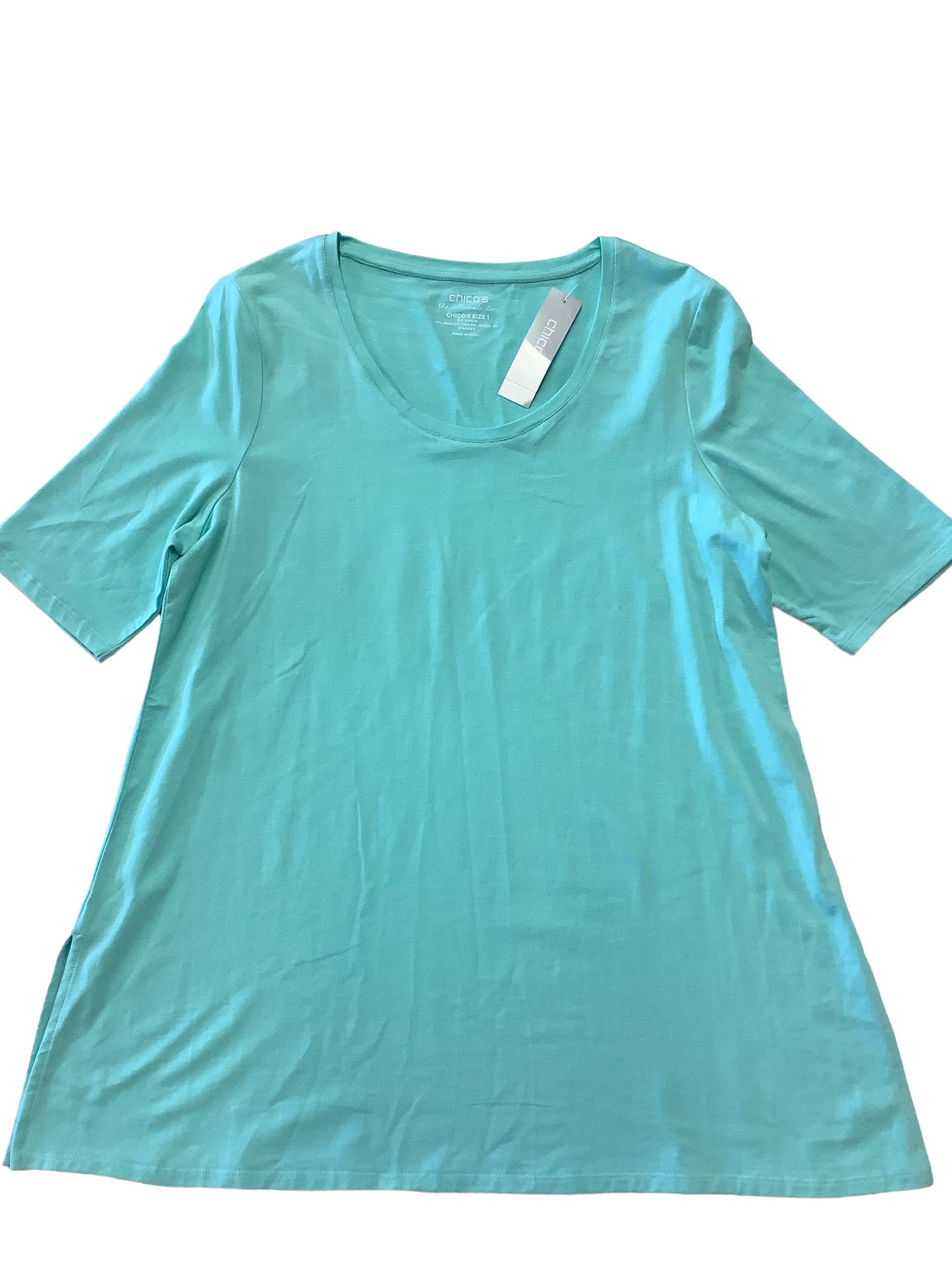 Top Short Sleeve Basic Chicos, Size M