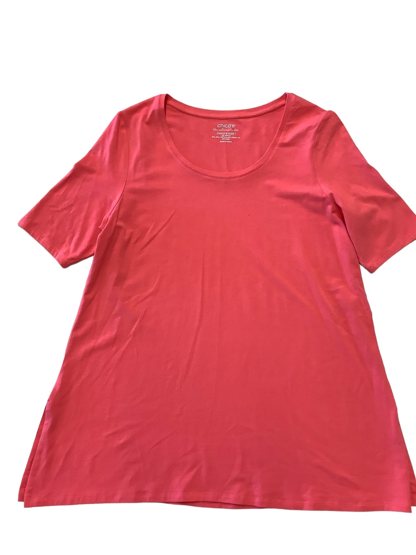 Top Short Sleeve Basic Chicos, Size M