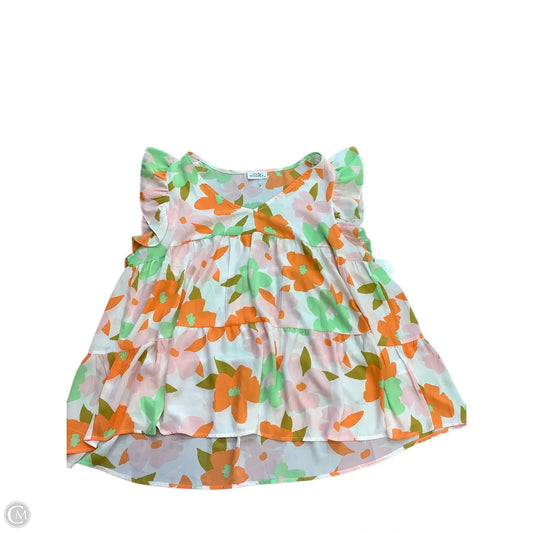 Top Short Sleeve By Emily Wonder In Multi-colored, Size: 2x