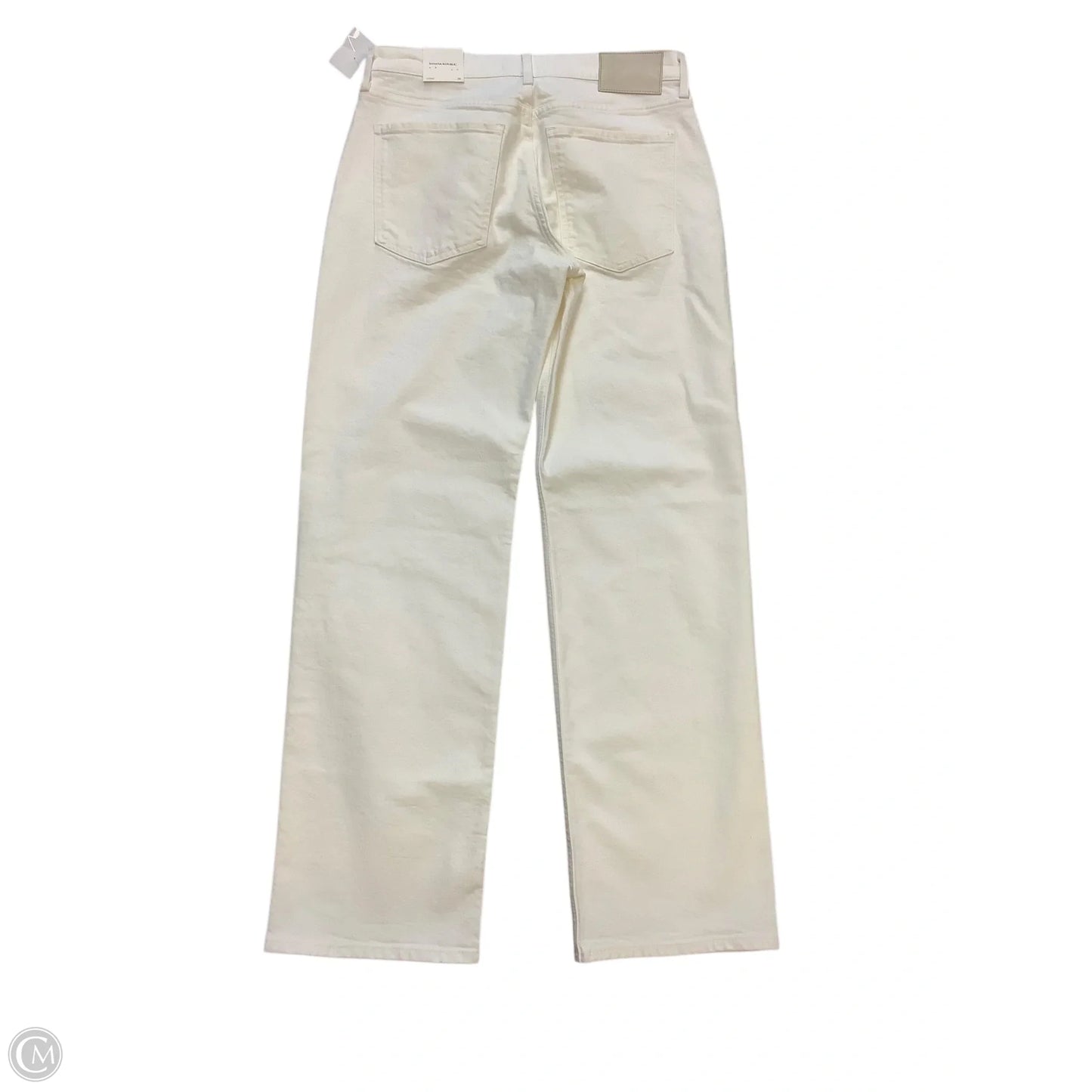 Jeans Straight By Banana Republic In Cream, Size: 10l