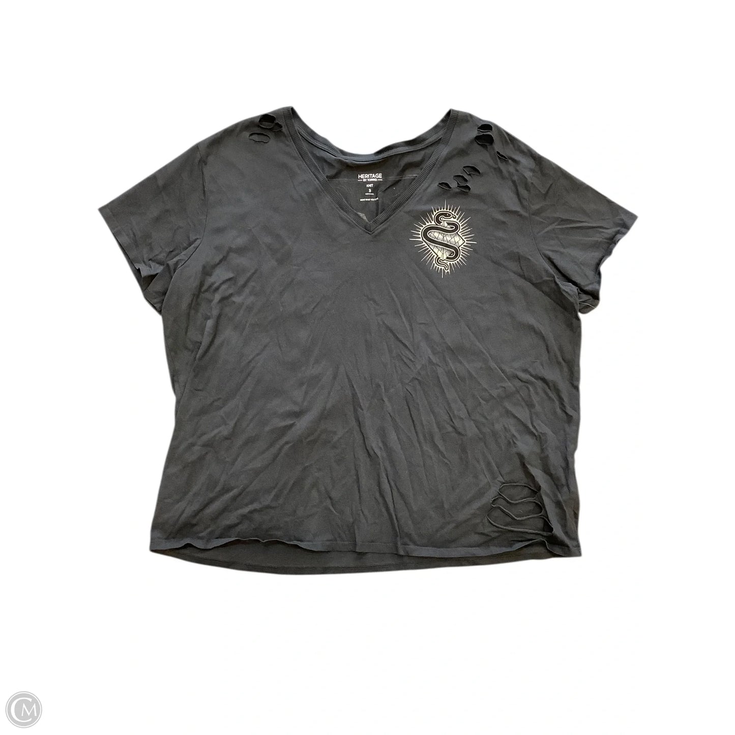 Top Short Sleeve By Torrid In Black, Size: 3x