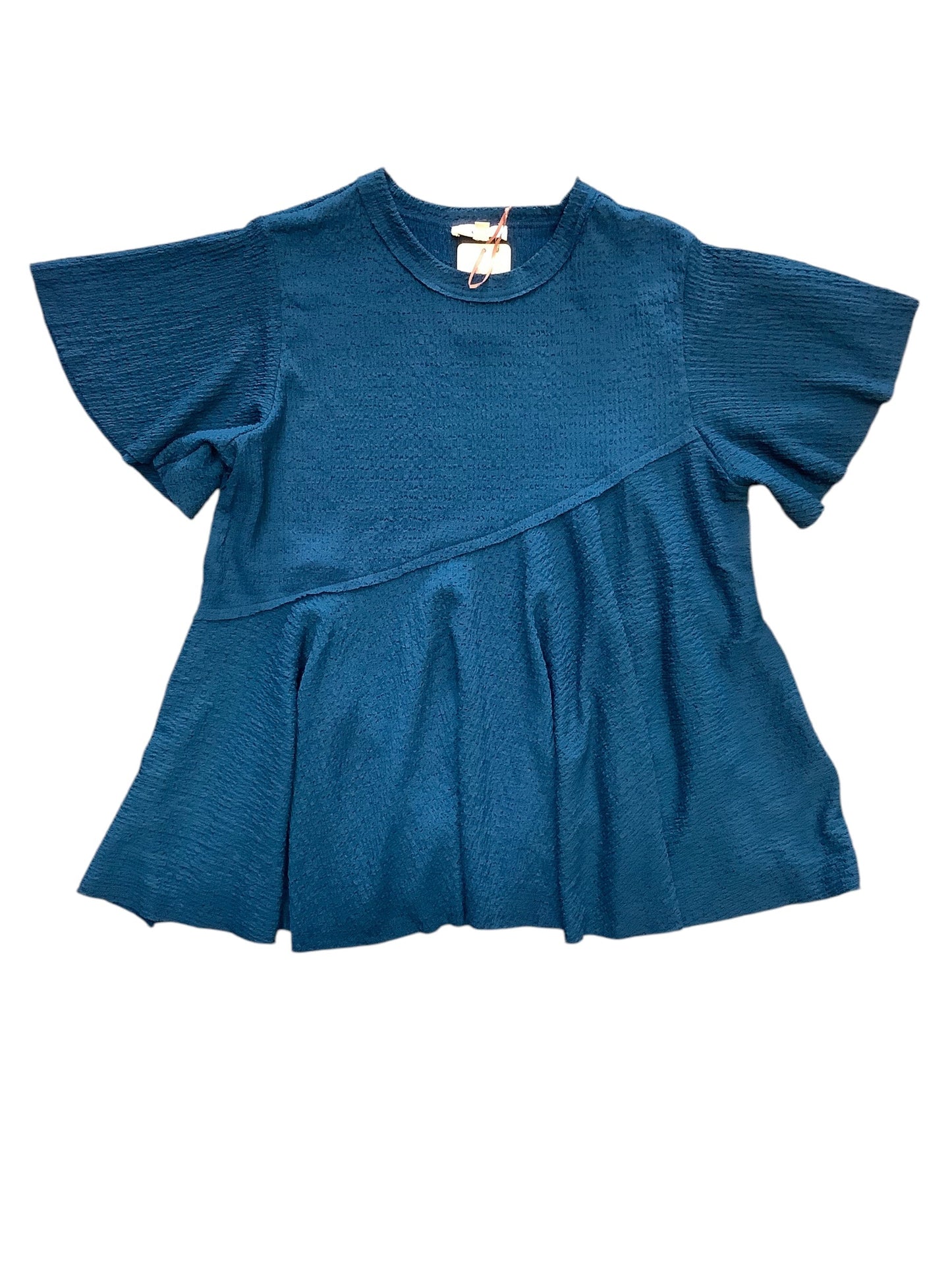 Top Short Sleeve Basic By Entro In Blue, Size: L