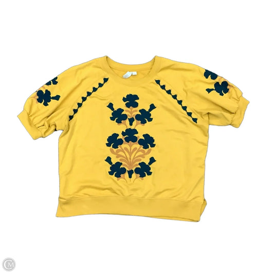 Top Short Sleeve By Cato In Yellow, Size: L