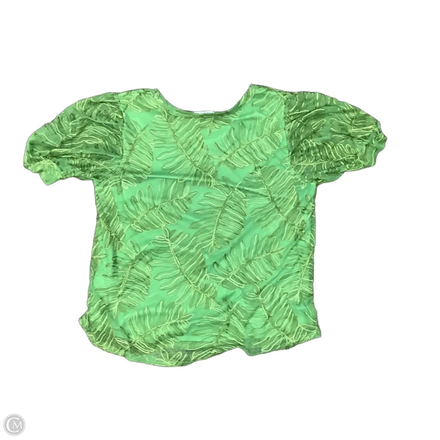 Top Short Sleeve By Kim & Cami In Green, Size: Xl