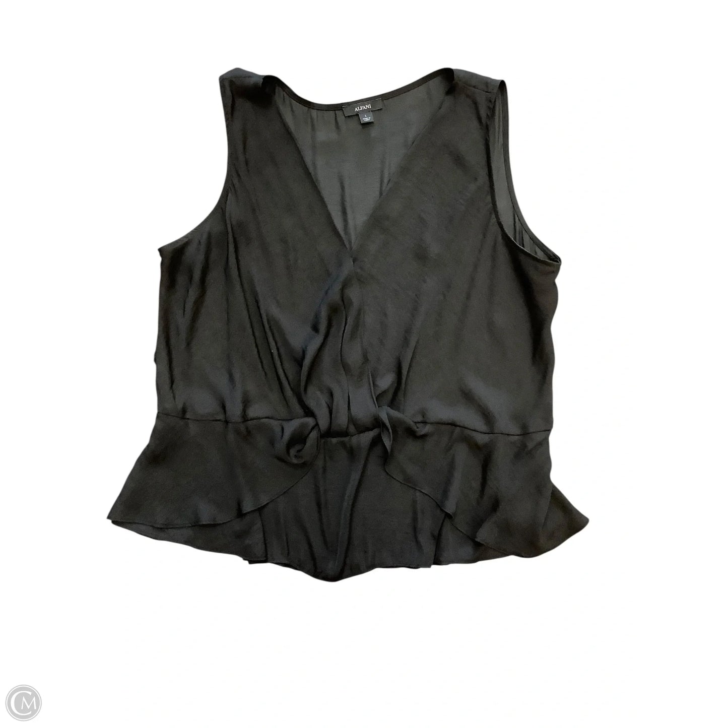 Blouse Sleeveless By Alfani In Black, Size: L