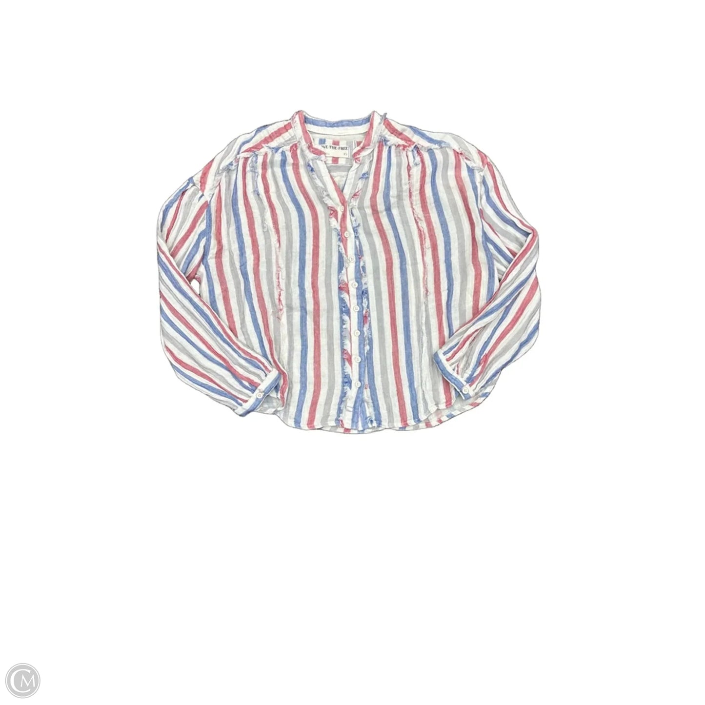 Top Long Sleeve By We The Free In Striped Pattern, Size: Xs