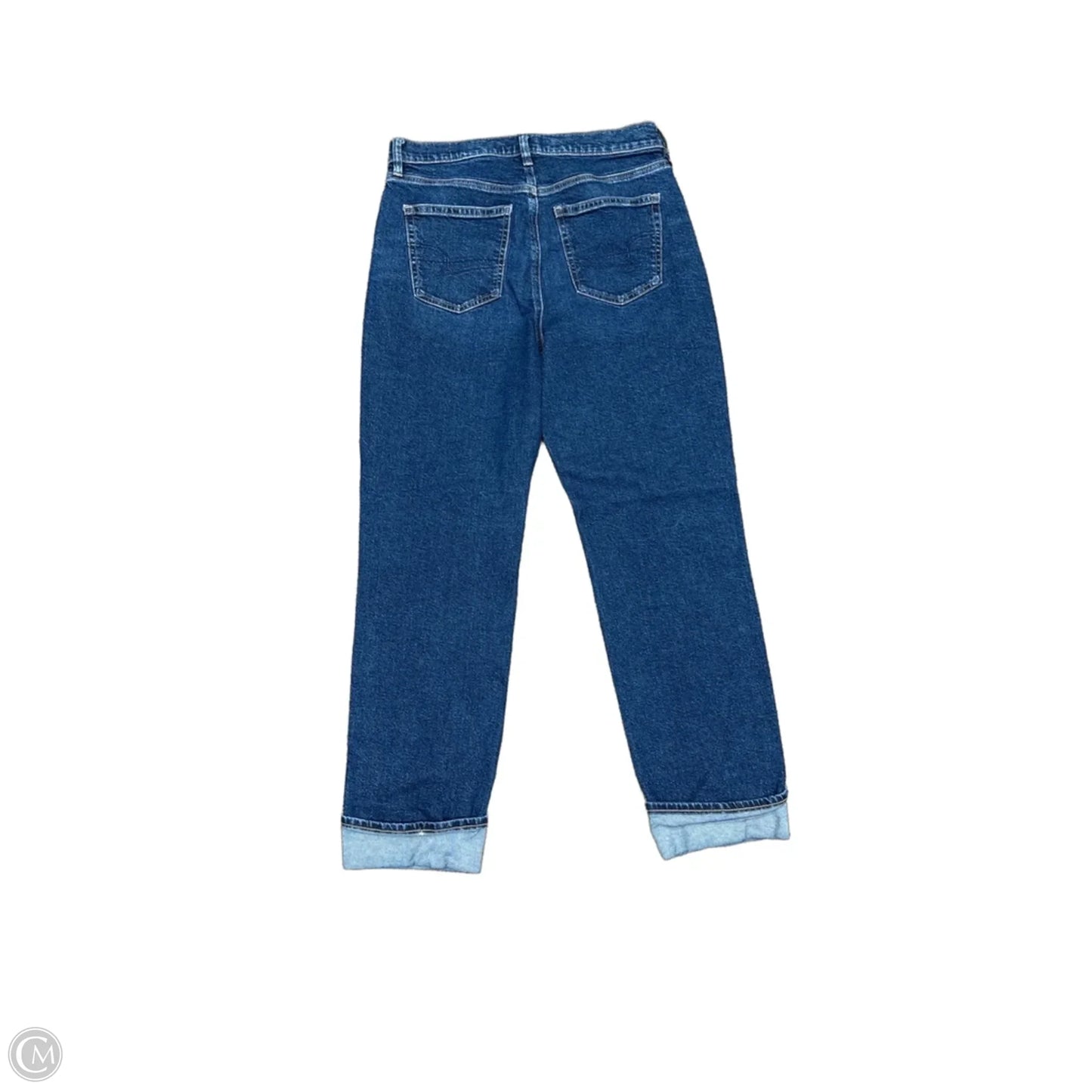 Jeans Wide Leg By American Eagle In Blue Denim, Size: 10