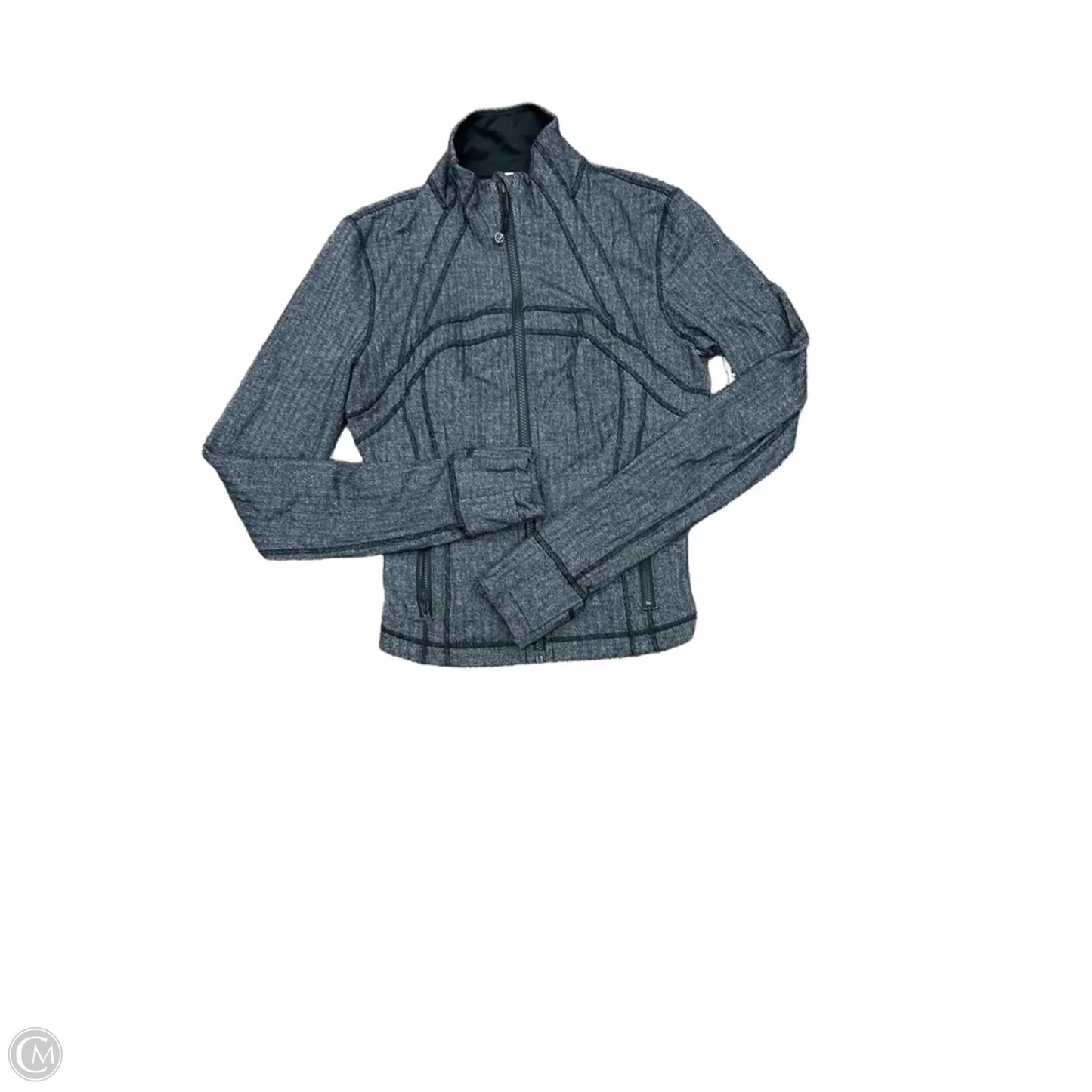 Athletic Jacket By Lululemon In Grey, Size: 6