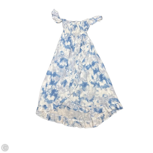 Dress Casual Maxi By Promesa In Blue & White, Size: S