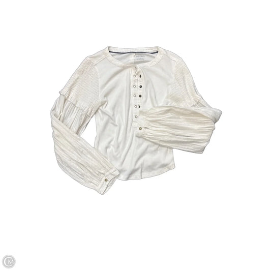 Top Long Sleeve By Pilcro In White, Size: M