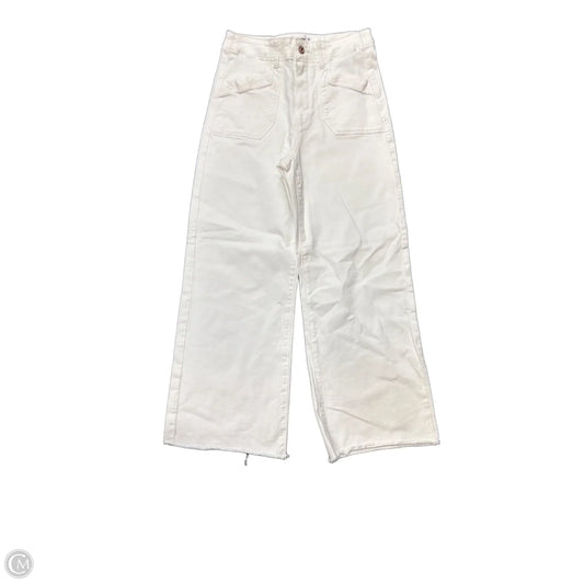 Jeans Wide Leg By Paige In White, Size: 2