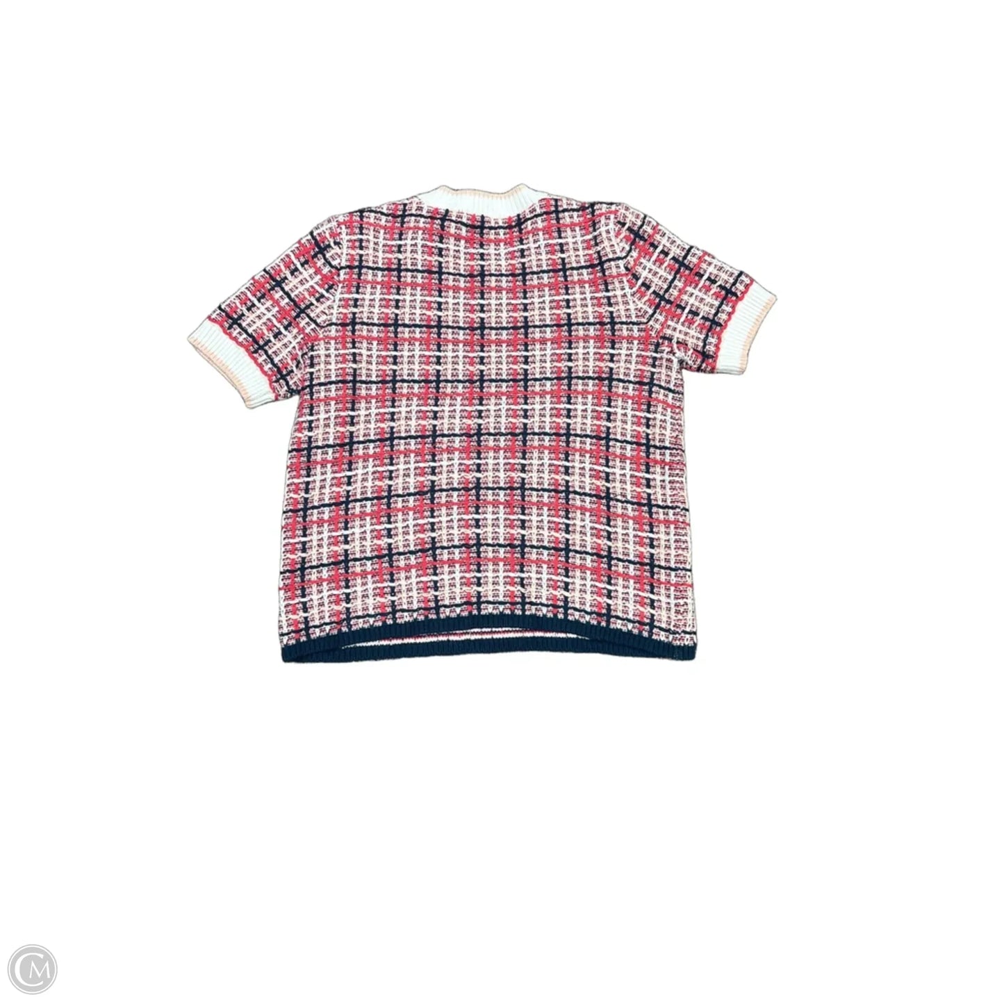 Sweater Short Sleeve By Ann Taylor In Blue & Pink, Size: M