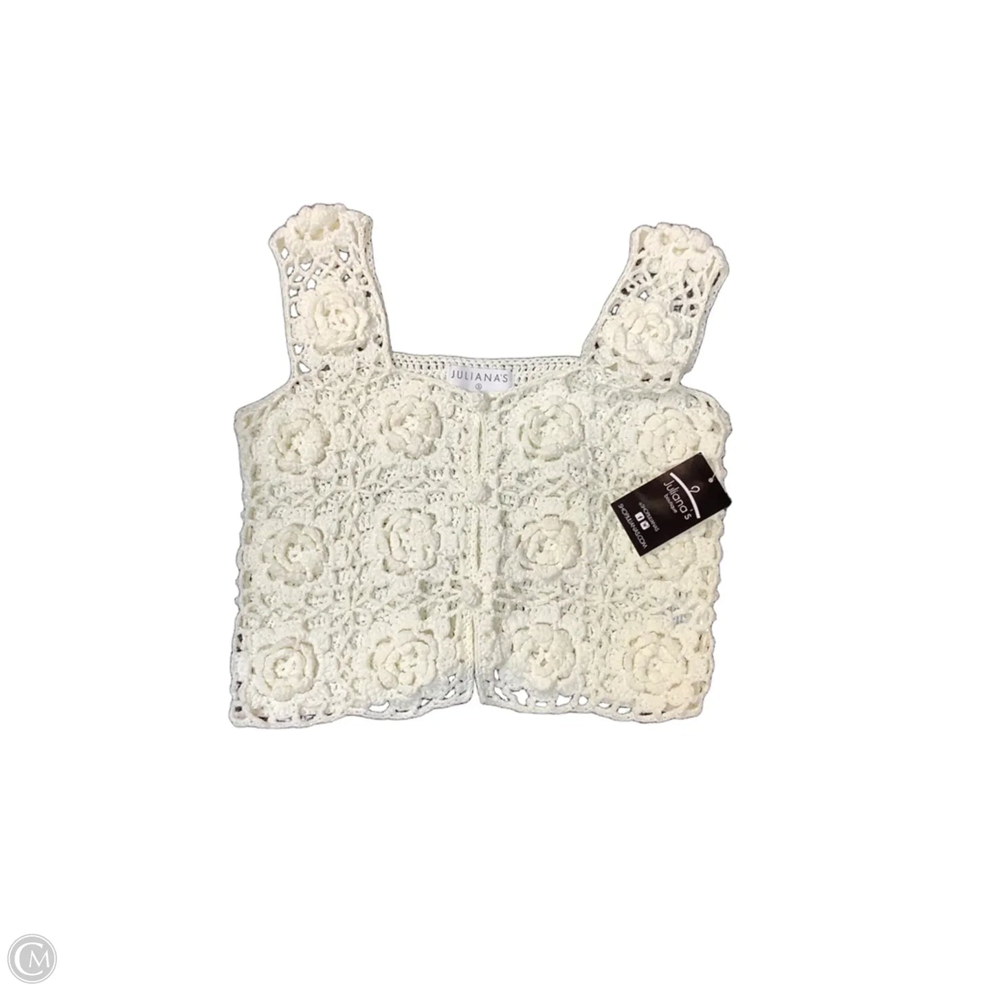 Vest Sweater By Cmc In White, Size: S