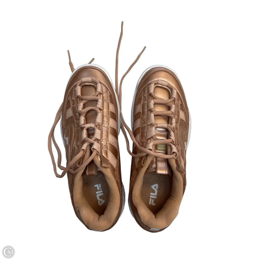 Shoes Athletic By Fila In Rose Gold, Size: 8.5