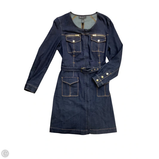 Dress Casual Midi By Inc In Blue Denim, Size: 12