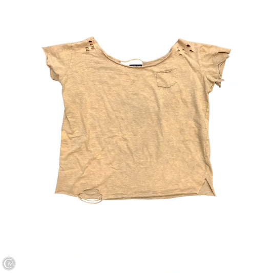 Top Short Sleeve By Cmb In Yellow, Size: L