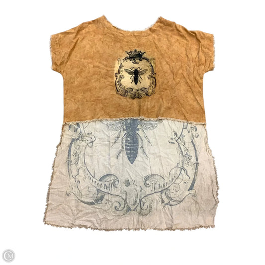 Tunic Short Sleeve By Cmb In Yellow, Size: Osfm