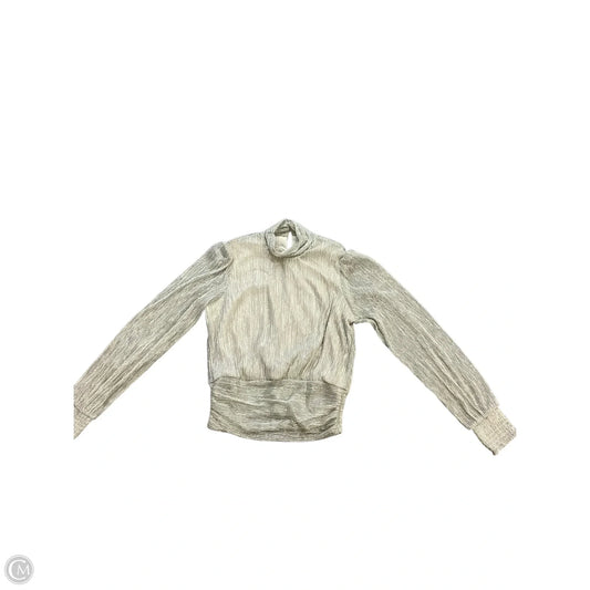 Blouse Long Sleeve By Bailey 44 In Gold & Silver, Size: S
