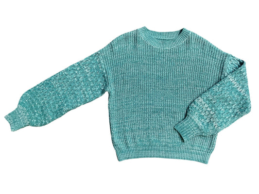 Sweater By Clothes Mentor In Teal, Size: S